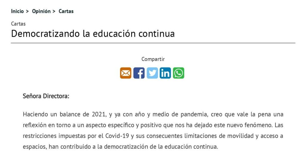 democratizando la educación continua, Martin Meister, DF