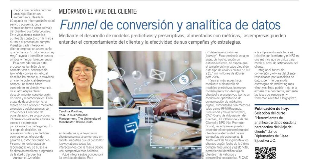 Analítica de datos viaje del cliente